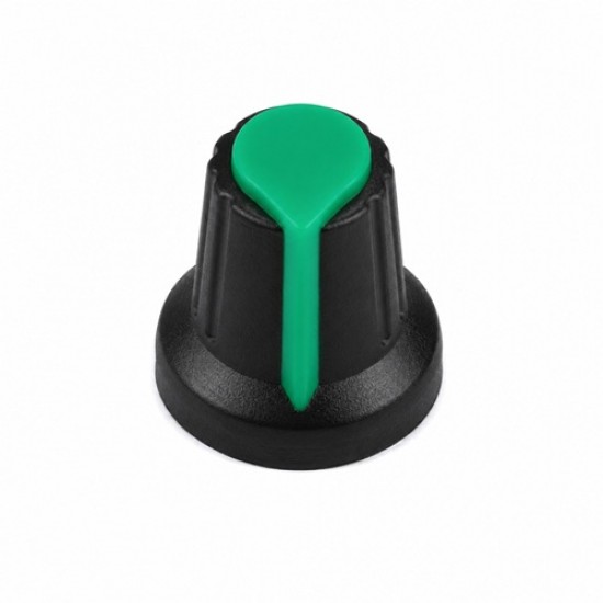 Potentiometer Knob Rotary Switch Cap – Black & Green Potentiometer Knob Rotary Switch Cap – Black & Green