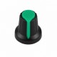 Potentiometer Knob Rotary Switch Cap – Black & Green Potentiometer Knob Rotary Switch Cap – Black & Green
