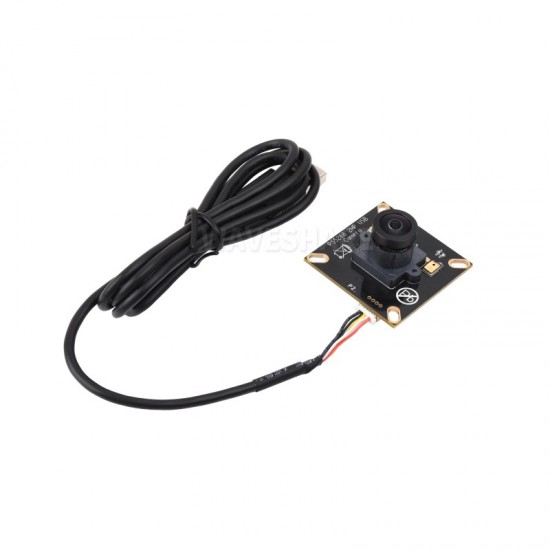 Waveshare PS5268 2MP M12 Camera Module Type B, USB 2.0 Header, High Dynamic Range, Rolling Shutter, Onboard Dual Microphones