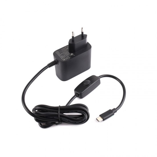 Waveshare 27W USB Type-C Power Supply Type C, PD Power Supply, Suitable For Raspberry Pi 5, 1.2m Cable Length Waveshare 27W USB Type-C Power Supply Type C, PD Power Supply, Suitable For Raspberry Pi 5, 1.2m Cable Length
