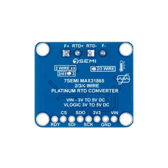 PT1000 RTD 3-Wire Temperature Sensor Amplifier Breakout Board - MAX31865 (ES-12193)