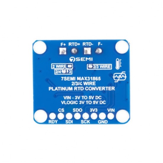 7Semi PT1000 RTD 2-Wire Temperature Sensor Amplifier Breakout Board - MAX31865 (MPN: ES-12192) 7Semi PT1000 RTD 2-Wire Temperature Sensor Amplifier Breakout Board - MAX31865 (MPN: ES-12192)
