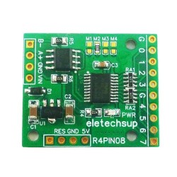 R4PIN08-PIN-4DI-4DO 8-Channel RS485 Modbus RTU Remote I/O Module | 4 Digital Inputs & 4 Digital Outputs | 5V/12V/24V TTL