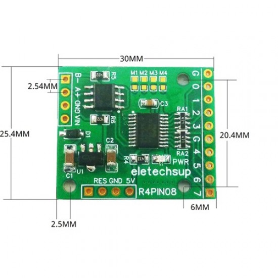 R4PIN08-PIN-4DI-4DO 8-Channel RS485 Modbus RTU Remote I/O Module | 4 Digital Inputs & 4 Digital Outputs | 5V/12V/24V TTL R4PIN08-PIN-4DI-4DO 8-Channel RS485 Modbus RTU Remote I/O Module | 4 Digital Inputs & 4 Digital Outputs | 5V/12V/24V TTL