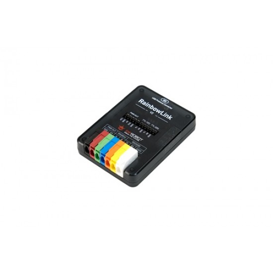 DF ROBOT RainbowLink V2: 4-Channel Isolated USB to Serial Converter (RS485/RS232/Dual TTL) with Built-in 12V Power Supply (MPN: TEL0190)
