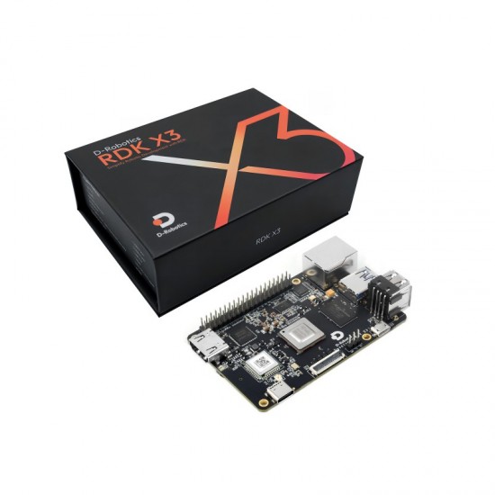 D-Robotics RDK X3 Development Board, Quad-core ARM Cortex-A53 Processer, 5Tops Edge Inference Capabilities, 4GB LPDDR4 RAM