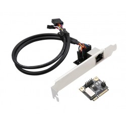 Realtek RTL8111H Controller Mini PCIe to Gigabit Ethernet RJ45 Network Card with Single RJ45 Bracket