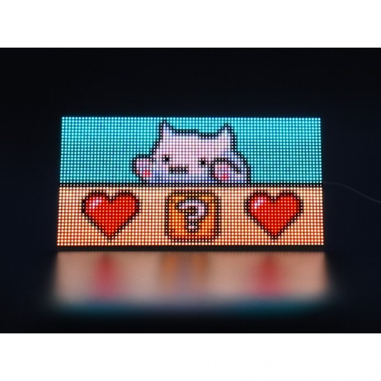 Waveshare RGB Full-color LED Matrix Panel, 4mm Pitch, 80×40 Pixels, Adjustable Brightness