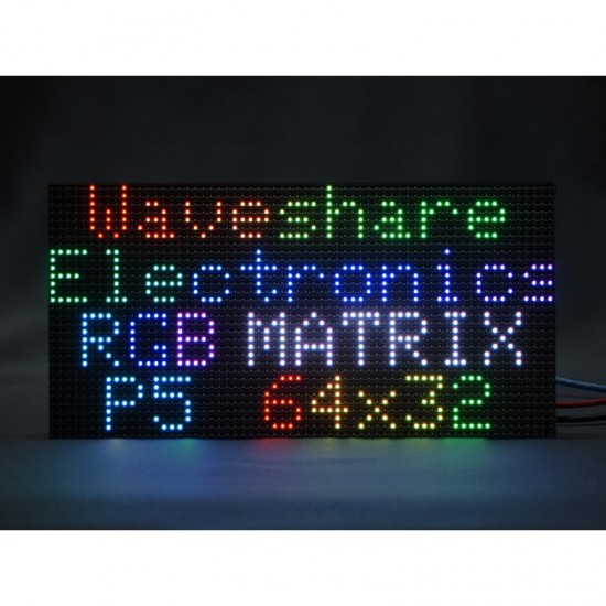 RGB full-color LED Matrix P5 Panel, 5mm Pitch, 64×32 pixels, Adjustable Brightness