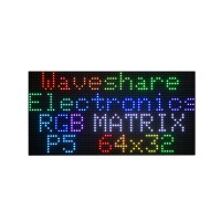 RGB full-color LED Matrix P5 Panel, 5mm Pitch, 64×32 pixels, Adjustable Brightness