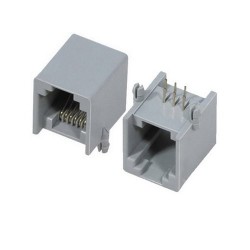 RJ11 6P6C Modular Socket Right Angle 6 Pin PCB Mount RJ11 6P6C Modular Socket Right Angle 6 Pin PCB Mount