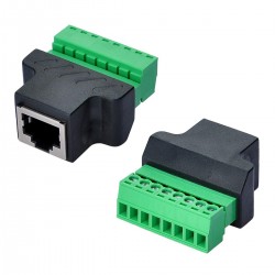 RJ45 Female to 8 Pin Screw Terminal Adaptor RJ45 Female to 8 Pin Screw Terminal Adaptor