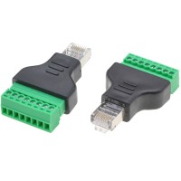 RJ45 Male to 8 Pin Screw Terminal Adaptor