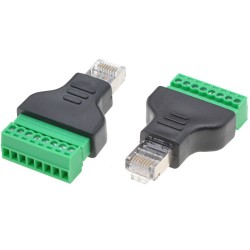 RJ45 Male to 8 Pin Screw Terminal Adaptor RJ45 Male to 8 Pin Screw Terminal Adaptor