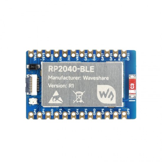 RP2040-BLE Development Board, Raspberry Pi Microcontroller Development Board, Based On RP2040, BLE 5.1 Dual Mode With USB Port Adapter Board