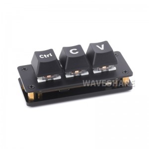 Ctrl C/V Shortcut Keyboard For Programmers, 3-Key Development Board, Acrylic Cover Plates, Adopts RP2040 Microcontroller Chip Ctrl C/V Shortcut Keyboard For Programmers, 3-Key Development Board, Acrylic Cover Plates, Adopts RP2040 Microcontroller Chip