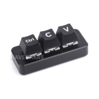 Ctrl C/V Shortcut Keyboard For Programmers, 3-Key Development Board, CNC Metal Case, Adopts RP2040 Microcontroller Chip