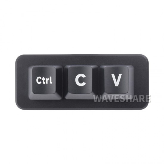 Ctrl C/V Shortcut Keyboard For Programmers, 3-Key Development Board, CNC Metal Case, Adopts RP2040 Microcontroller Chip