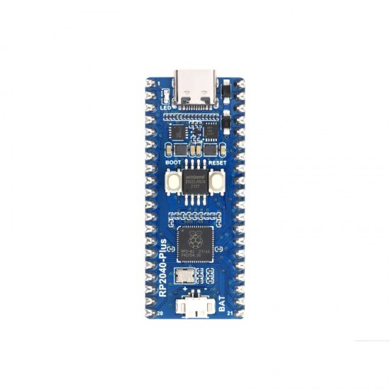 RP2040-Plus, a Pico-like MCU Board Based on Raspberry Pi MCU RP2040, Onboard 4MB Flash Memory - With Soldered Pinheader