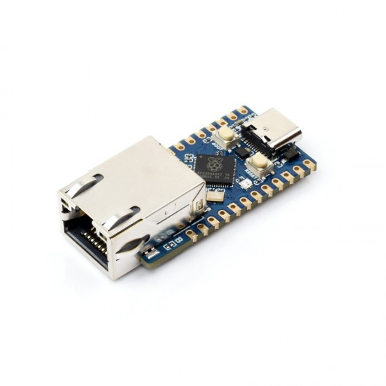 Waveshare RP2350-ETH Mini Development Board, RP2350 Ethernet Port Module, Raspberry Pi Microcontroller Development Board, Based on Official RP2350 Microcontroller