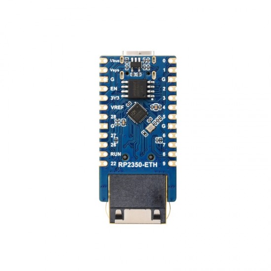 Waveshare RP2350-ETH Mini Development Board, RP2350 Ethernet Port Module, Raspberry Pi Microcontroller Development Board, Based on Official RP2350 Microcontroller