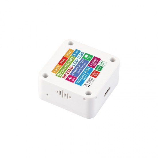 Waveshare RP2350 0.85inch LCD Display Development Board, 128 × 128 Resolution, 65K Color, IPS Display Panel, Dual-core & Dual-architecture, RGB Ambient Light [Battery Not Included]