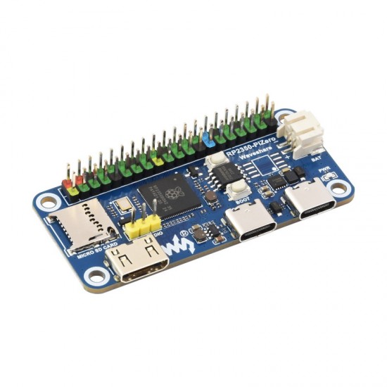 Waveshare RP2350-Pi Zero Development Board, Based On The Raspberry Pi RP2350 Dual-core & Dual-architecture Microcontroller, 520KB SRAM And 16MB Onboard Flash Memory