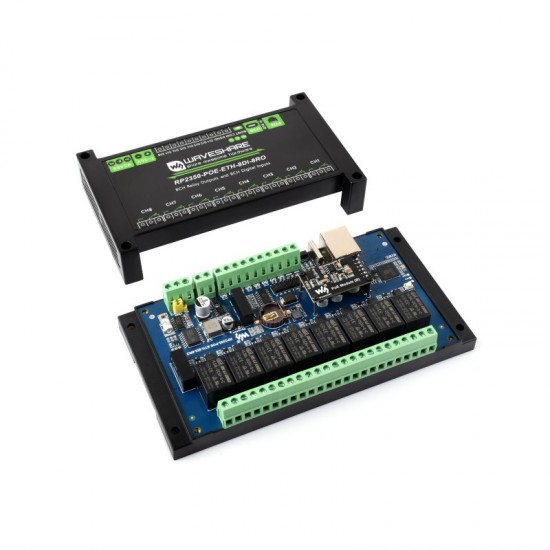 Industrial 8-Channel RP2350 Relay Module, Based On RP2350 Dual-core & Dual-architecture Microcontroller, Supports Digital Input, RS485, And Ethernet Port Interfaces, With Multiple Isolation Protection Circuits - PoE Ethernet Port Version Industrial 8-Channel RP2350 Relay Module, Based On RP2350 Dual-core & Dual-architecture Microcontroller, Supports Digital Input, RS485, And Ethernet Port Interfaces, With Multiple Isolation Protection Circuits - PoE Ethernet Port Version