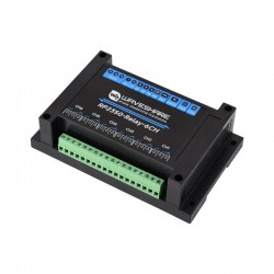 Waveshare Industrial 6-Channel RP2350 Relay Module, Onboard RS485 / Pico HAT interfaces, With Multiple Isolation Protection Circuits, Industrial-Grade, Rail-Mount Case