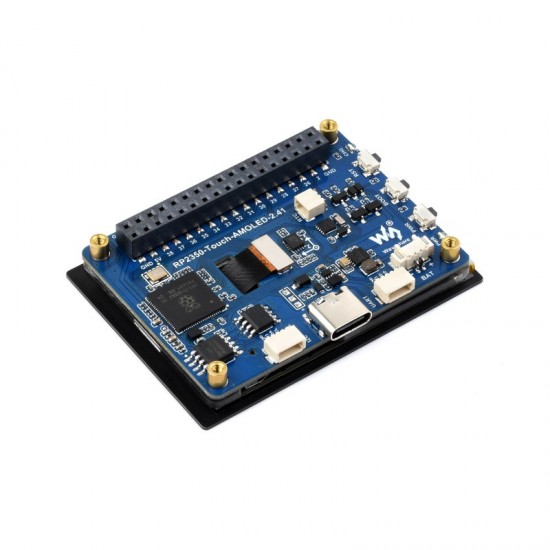 RP2350 2.41inch AMOLED Touch Display Development Board, 450 × 600 Pixels, QSPI Interface, Dual-core & Dual-architecture Design, Accelerometer And Gyroscope Sensor