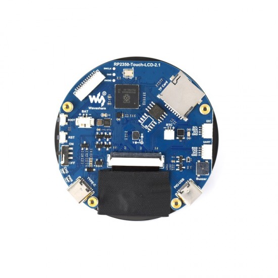 Waveshare RP2350 2.1inch Capacitive Touch Round Display Development Board, 480×480 IPS Panel Display, 65K Color