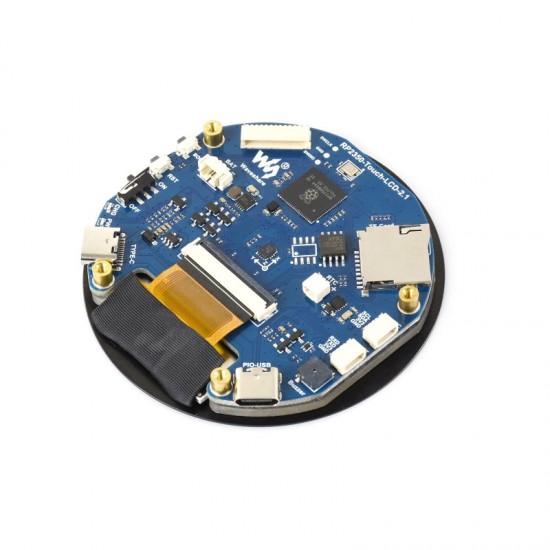 Waveshare RP2350 2.1inch 2.5D Curved Capacitive Touch Round Display Development Board, 480×480 IPS Panel Display, 65K Color Waveshare RP2350 2.1inch 2.5D Curved Capacitive Touch Round Display Development Board, 480×480 IPS Panel Display, 65K Color