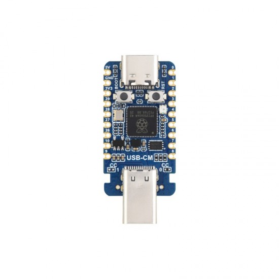 Waveshare RP2350-USB-C Microcontroller Development Board Based On Raspberry Pi RP2350A, Dual-Core & Dual-Architecture with PIO-USB Male Port