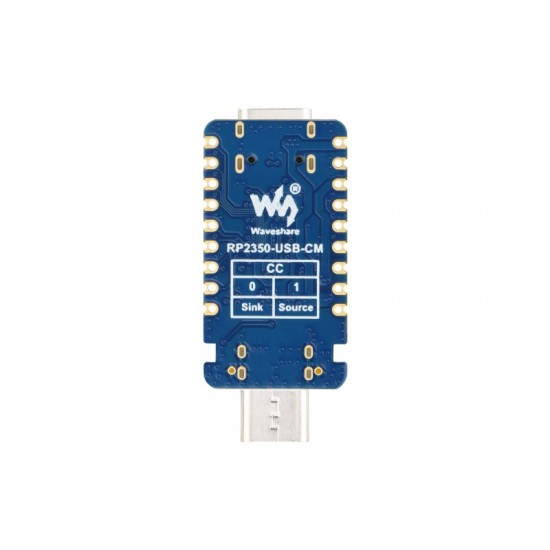Waveshare RP2350-USB-C Microcontroller Development Board Based On Raspberry Pi RP2350A, Dual-Core & Dual-Architecture with PIO-USB Male Port