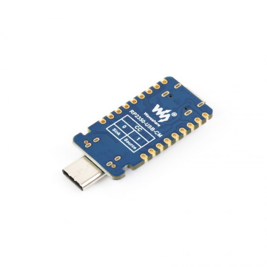 Waveshare RP2350-USB-C Microcontroller Development Board Based On Raspberry Pi RP2350A, Dual-Core & Dual-Architecture with PIO-USB Male Port