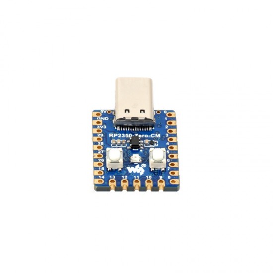 Waveshare RP2350-Zero-CM Mini Development Board, Dual-core And Dual-architecture, Onboard Type-C Male Port, Castellated Module, 12 × Programmable I/O (PIO) State Machines Waveshare RP2350-Zero-CM Mini Development Board, Dual-core And Dual-architecture, Onboard Type-C Male Port, Castellated Module, 12 × Programmable I/O (PIO) State Machines