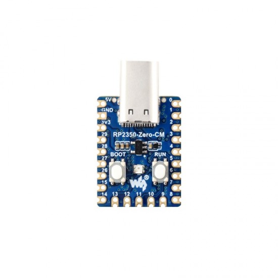 Waveshare RP2350-Zero-CM Mini Development Board, Dual-core And Dual-architecture, Onboard Type-C Male Port, Castellated Module, 12 × Programmable I/O (PIO) State Machines Waveshare RP2350-Zero-CM Mini Development Board, Dual-core And Dual-architecture, Onboard Type-C Male Port, Castellated Module, 12 × Programmable I/O (PIO) State Machines