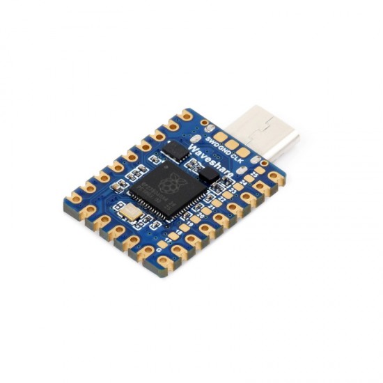 Waveshare RP2350-Zero-CM Mini Development Board, Dual-core And Dual-architecture, Onboard Type-C Male Port, Castellated Module, 12 × Programmable I/O (PIO) State Machines Waveshare RP2350-Zero-CM Mini Development Board, Dual-core And Dual-architecture, Onboard Type-C Male Port, Castellated Module, 12 × Programmable I/O (PIO) State Machines