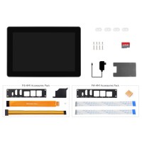 Industrial HMI All-in-one 8inch Touch Display For Raspberry Pi, Supports Dual 4K HDMI Output, 10-point Touch, Optical Bonding, Aluminum Alloy Case [Raspberry Pi Not Included]