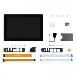 Industrial HMI All-in-one 8inch Touch Display For Raspberry Pi, Supports Dual 4K HDMI Output, 10-point Touch, Optical Bonding, Aluminum Alloy Case [Raspberry Pi Not Included]
