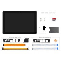 Industrial 10.1 HMI All-in-one Touch Display For Raspberry Pi, Supports Dual 4K HDMI Output, 10-point Touch, Optical Bonding, Aluminum Alloy Case [Raspberry Pi & Power Supply Not Included]