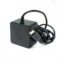 Official Raspberry Pi 4 USB-C Power Supply - 15.3W - 5.1V 3A - Black Color