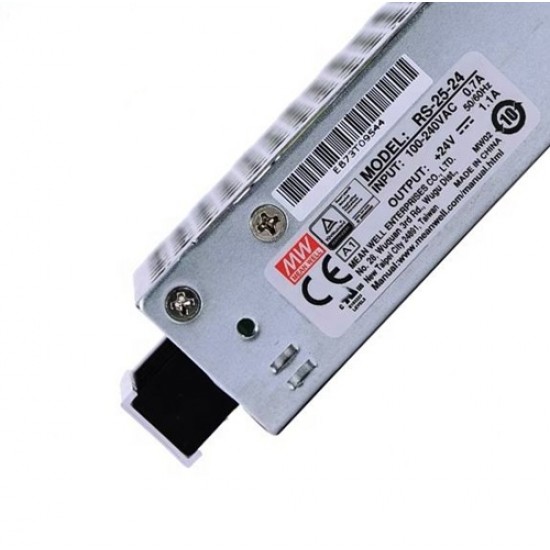 Mean Well RS-25-24 24V 1.1A 26.4W Switching Power Supply (SMPS) - Single Output Mean Well RS-25-24 24V 1.1A 26.4W Switching Power Supply (SMPS) - Single Output