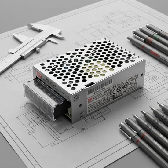 Mean Well RS-25-24 24V 1.1A 26.4W Switching Power Supply (SMPS) - Single Output Mean Well RS-25-24 24V 1.1A 26.4W Switching Power Supply (SMPS) - Single Output