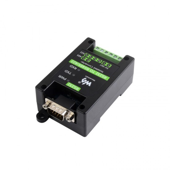 RS232 To RS485/422 Active Digital isolated Converter, Onboard Original SP3232EEN and SP485EEN Chips, RS232 DB9 Male Port
