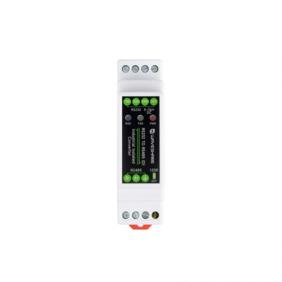 RS232 To RS485 Converter (D), Active Digital Isolator, Rail-Mount support, 600W Lightningproof & Anti-Surge, Multi-isolation protection With LED Indicators