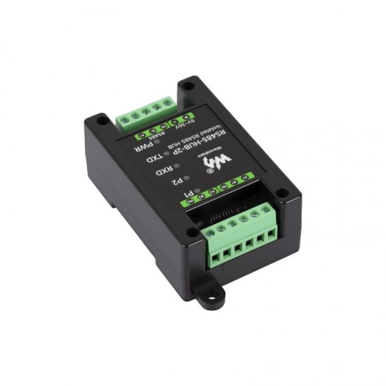 Industrial-grade Isolated 2-Ch RS485 Hub, Rail-mount Support, Wide Baud Rate Range, Expands 2-ch RS485 Sub Ports Via 1-ch RS485 Master Port, With Isolation And Signal Relay