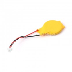 RTC Battery for Raspberry Pi 5, Supports Recharging, 25mAh Battery Capacity, 2PIN JST Connector