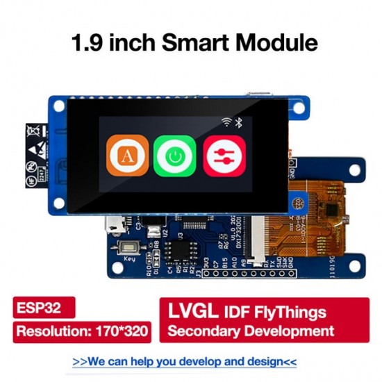 RTOS 1.9 Inch 170×320 TFT LCD ESP32-S3 Development Board with 16MB Flash | LVGL | Arduino, ESP-IDF & PlatformIO RTOS 1.9 Inch 170×320 TFT LCD ESP32-S3 Development Board with 16MB Flash | LVGL | Arduino, ESP-IDF & PlatformIO