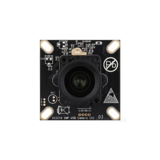 Waveshare SC2210 2MP M12 USB Camera Module, SC2210 Sensor Chip, USB2.0 Port, Starlight Camera, Easy To Use